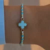 Bleu ciel/Doré