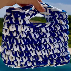 MINI SAC BLEU/BLANC
