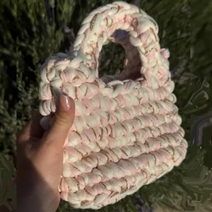 MINI SAC ROSE/BLANC